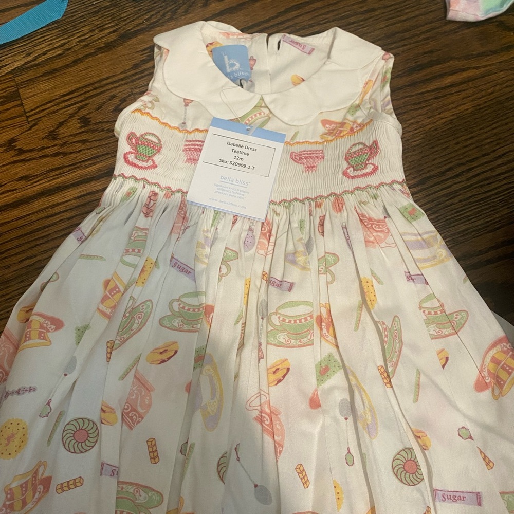 bella bliss new with tags collared dress nwt adorable tea party accents